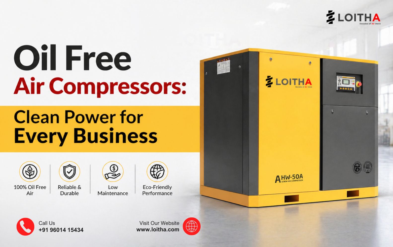 Oil Free Air Compressors India: Clean Power for Every Business