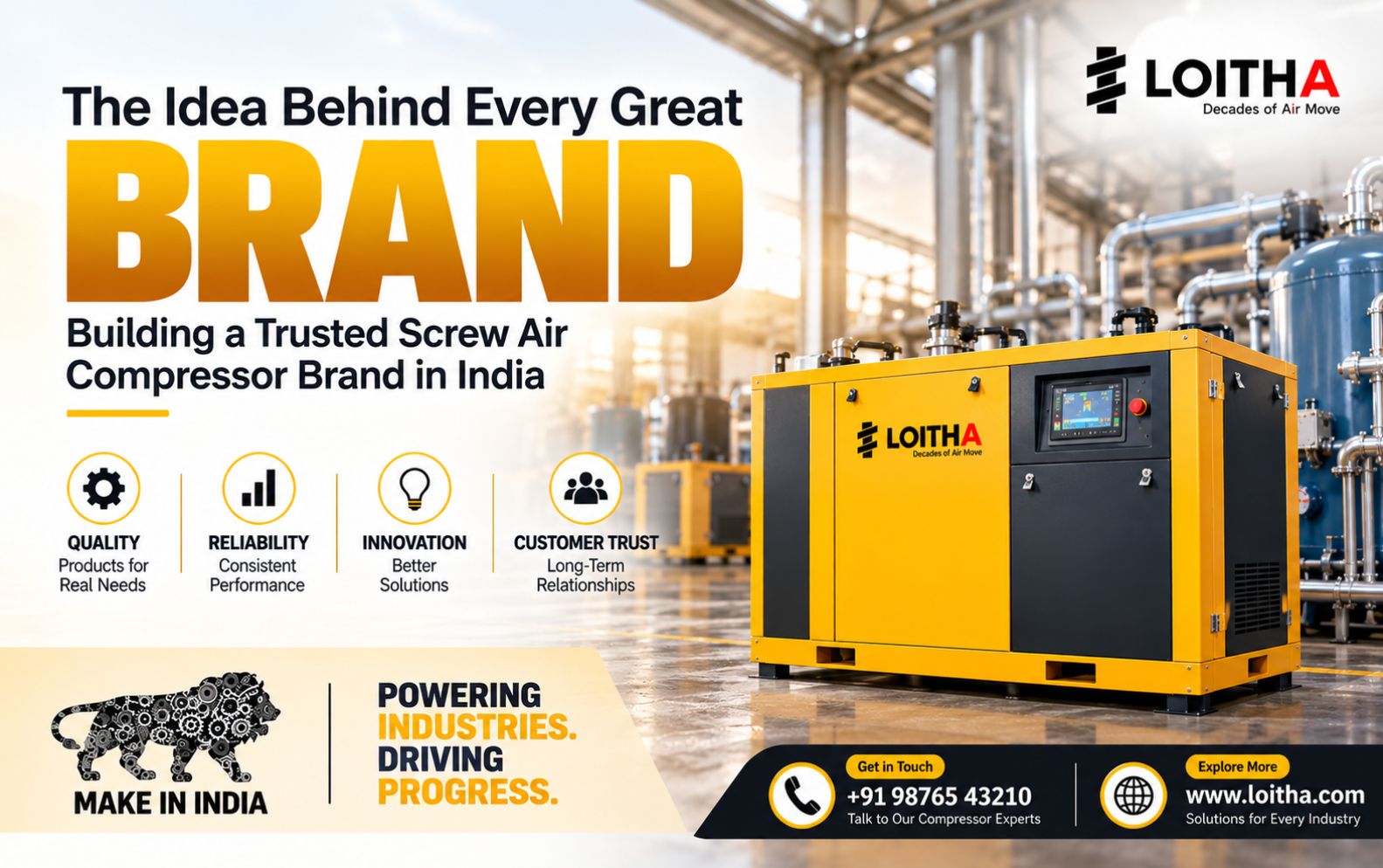 Building a Trusted Screw Air Compressor Brand in India
