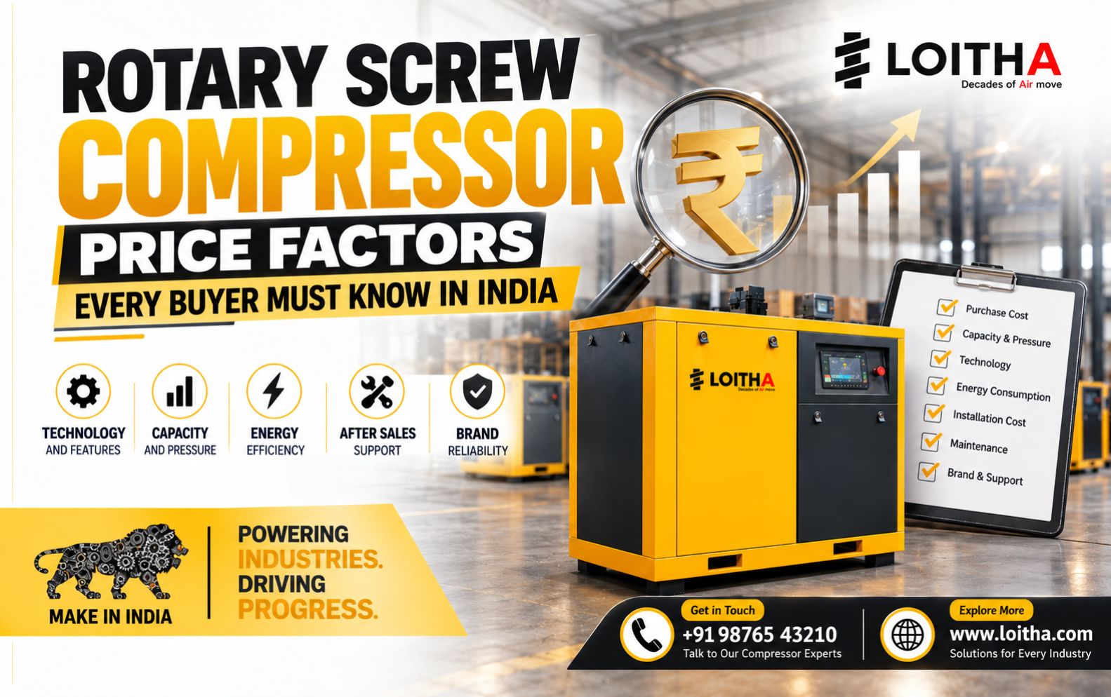 Rotary Screw Compressor Price Factors Every Buyer Must Know in India